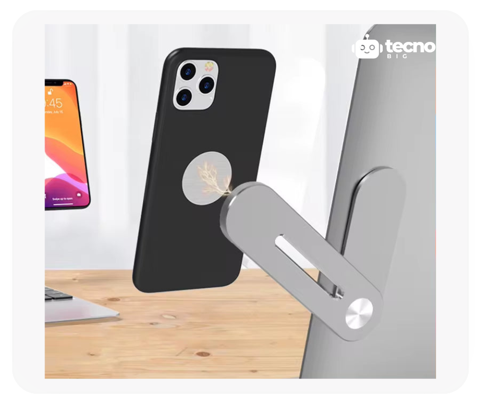 Metal Expansion Phone Stand Laptop Screen Side Mount Magnetic Folding Phone Holder for Tesla Iphone PC Ponitor Support Bracket