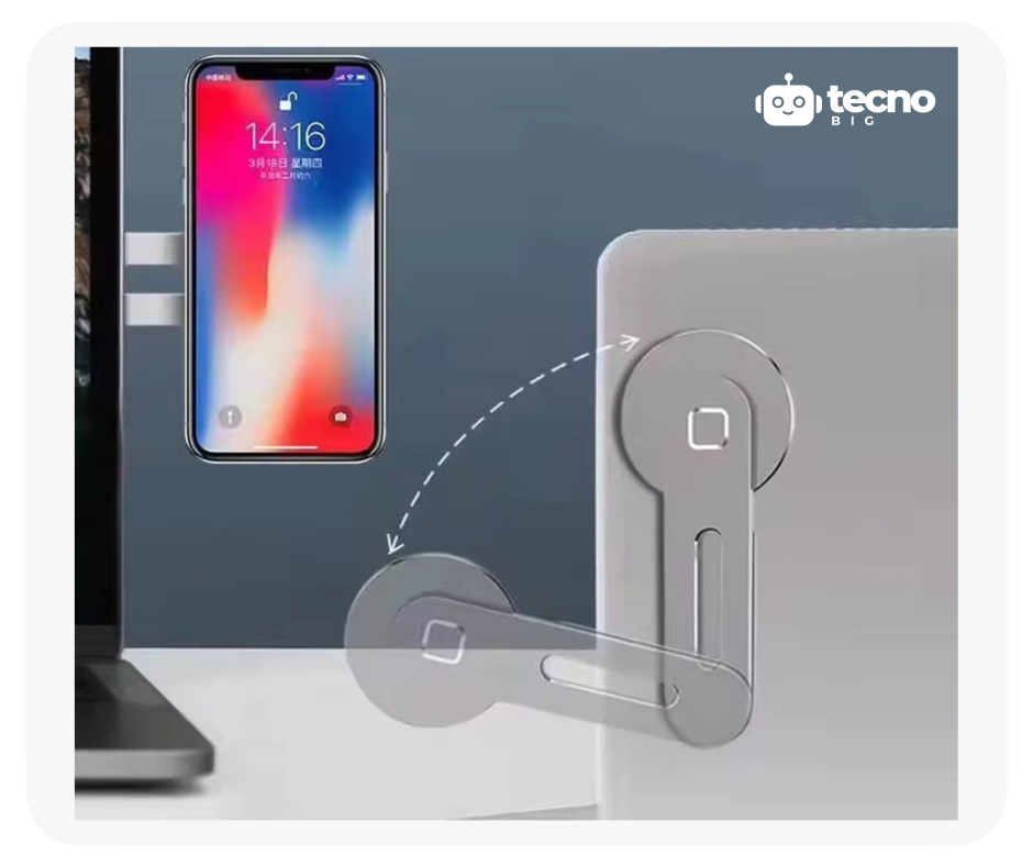 Metal Expansion Phone Stand Laptop Screen Side Mount Magnetic Folding Phone Holder for Tesla Iphone PC Ponitor Support Bracket